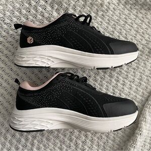 Women's Black and White Athletic Shoes